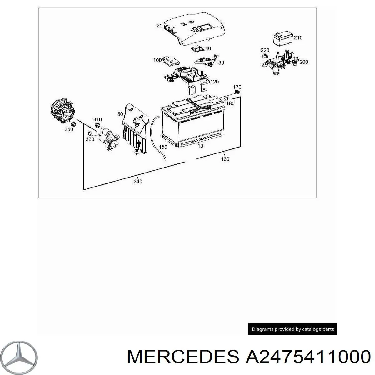  Mercedes A2475411000 ціна, від 19.00 USD