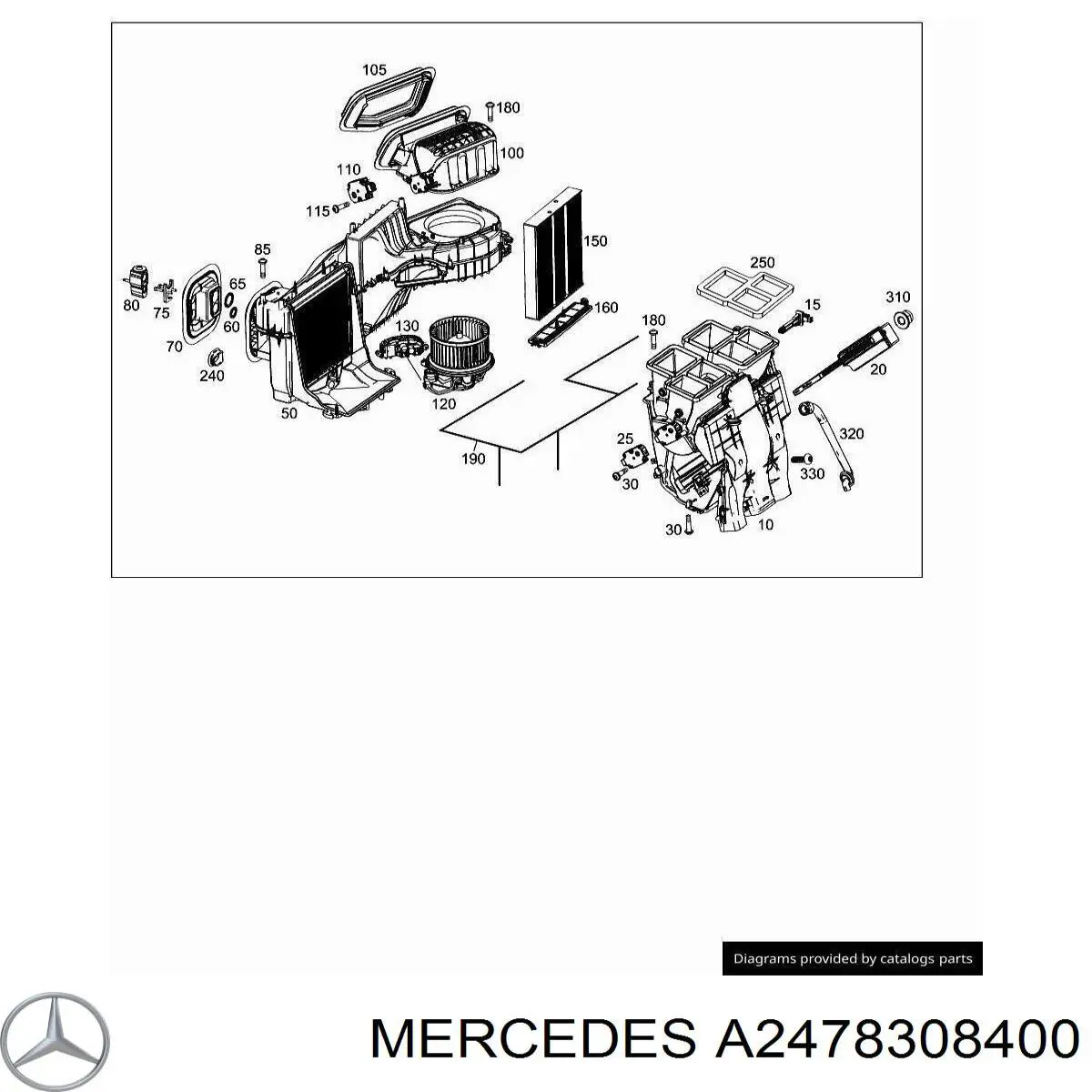 Вентилятор/крильчатка радіатора охолодження A247830840064 Mercedes