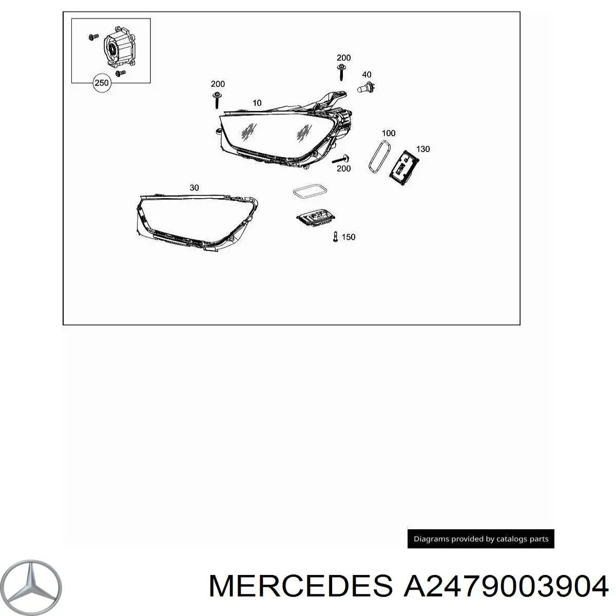  Mercedes A2479003904 ціна, від 196.74 USD