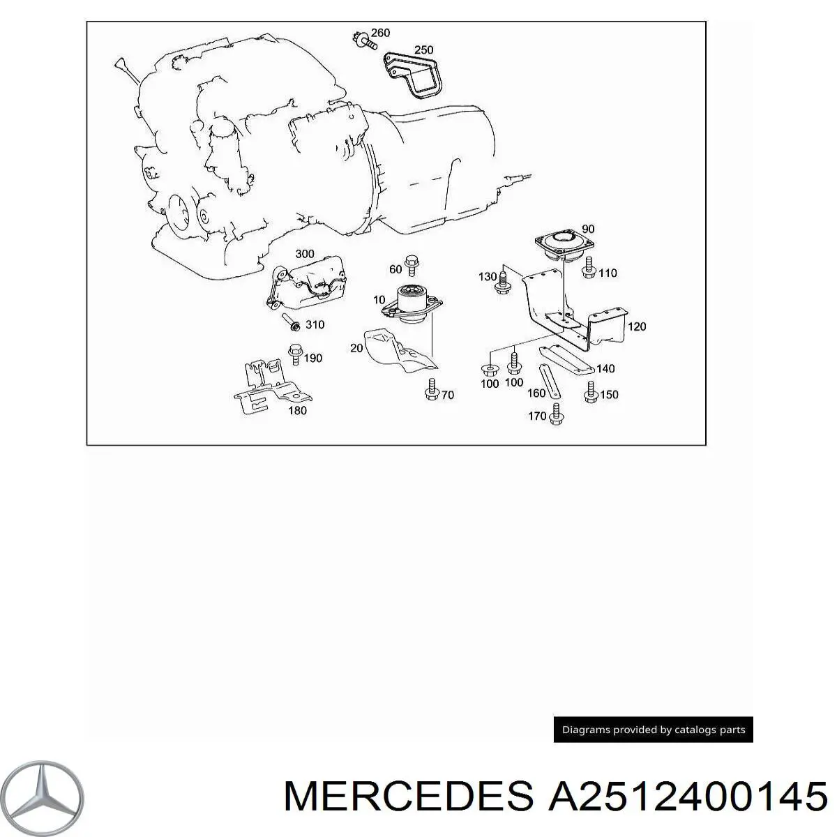  Mercedes A2512400145 ціна, від 11.29 USD