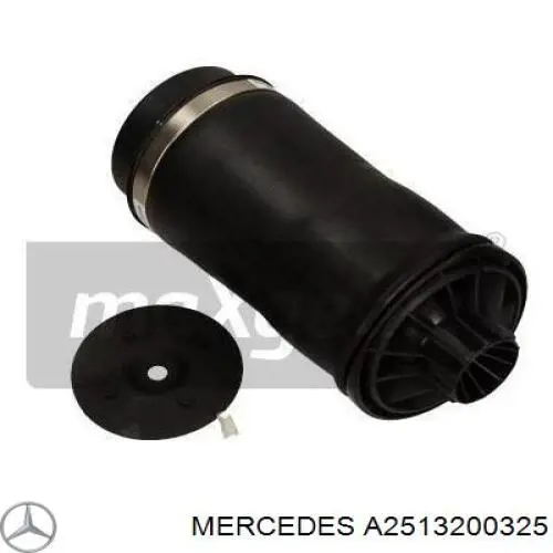A2513200325 Mercedes Пневмоподушка/пневморессора моста заднього