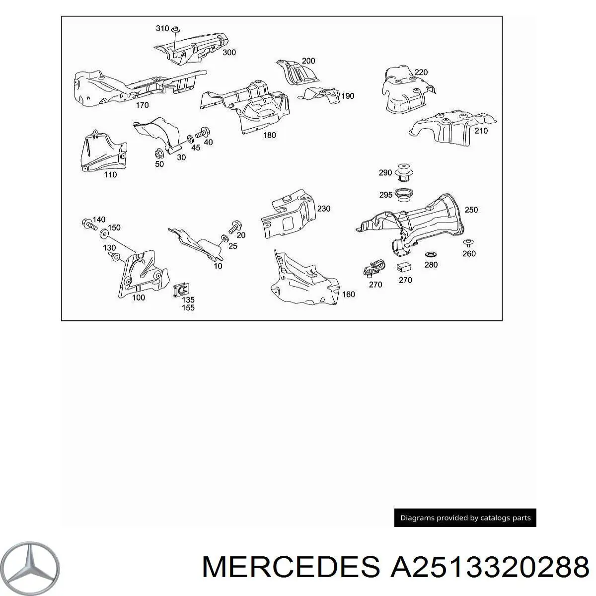  Mercedes A2513320288 ціна, від 3.91 USD