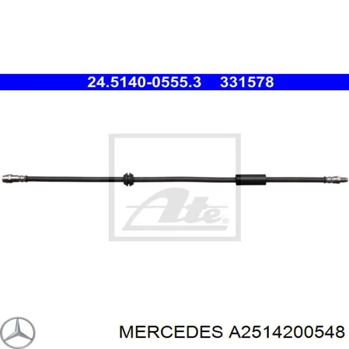 Гальмівні шланги передні A2514200348 Mercedes