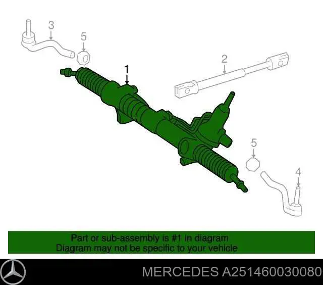 Купити A251460030080 Mercedes Рульова рейка
