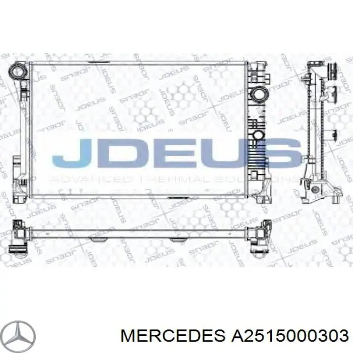 Купити A2515000303 Mercedes Радіатор двигуна