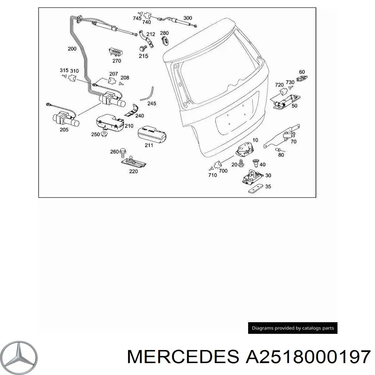  Mercedes A2518000197 ціна, від 88.69 USD