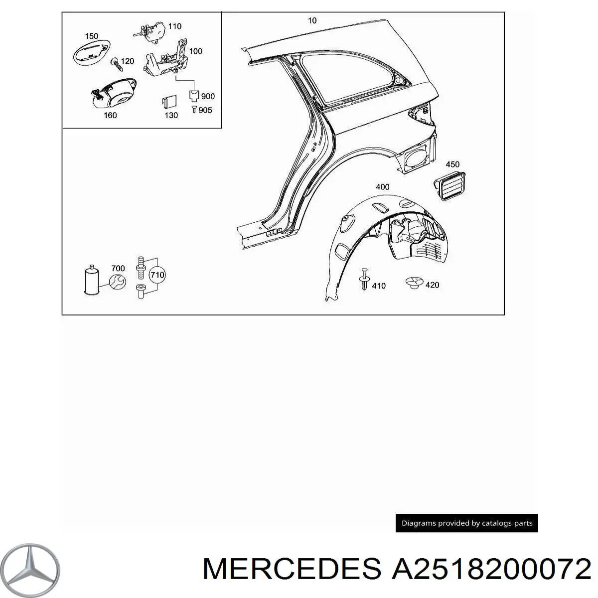 Купити A2518200172 Mercedes 