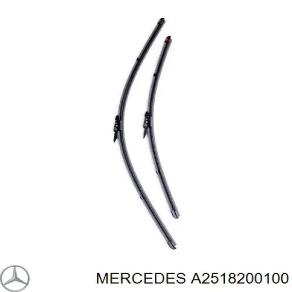 Щітка-двірник лобового скла, комплект з 2-х шт. Mercedes A2518200100 ціна, від 36.64 USD