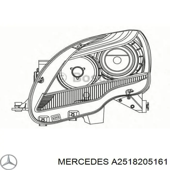 Фара ліва A2518205161 Mercedes