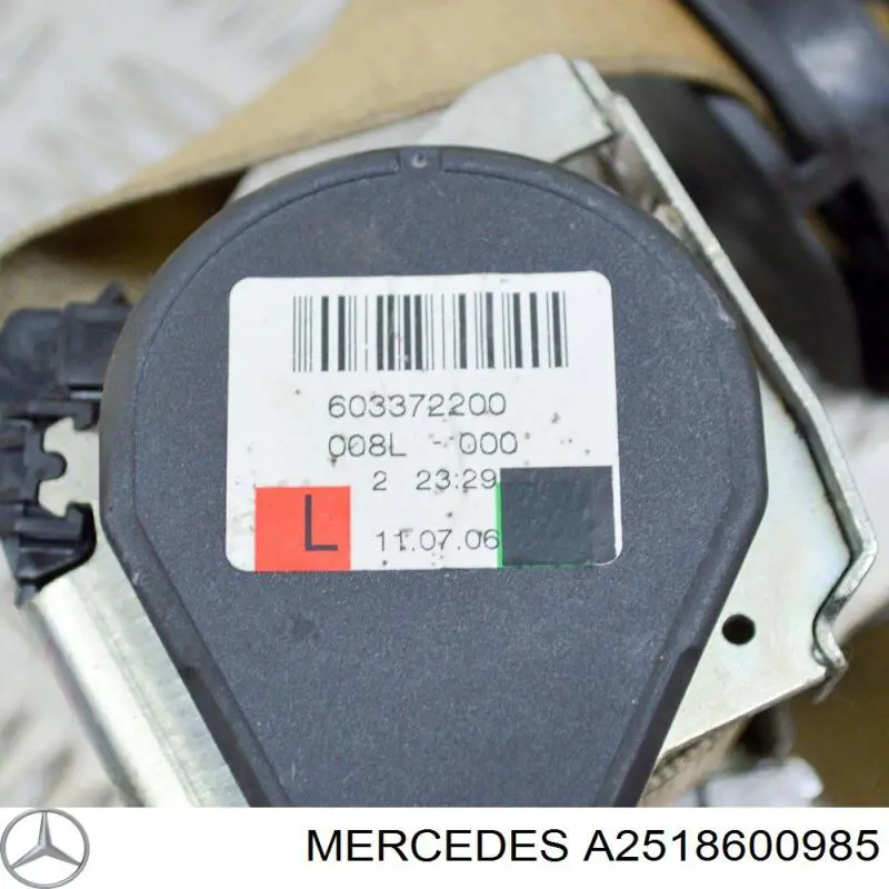 A2518600985 Mercedes Пасок безпеки передній лівий