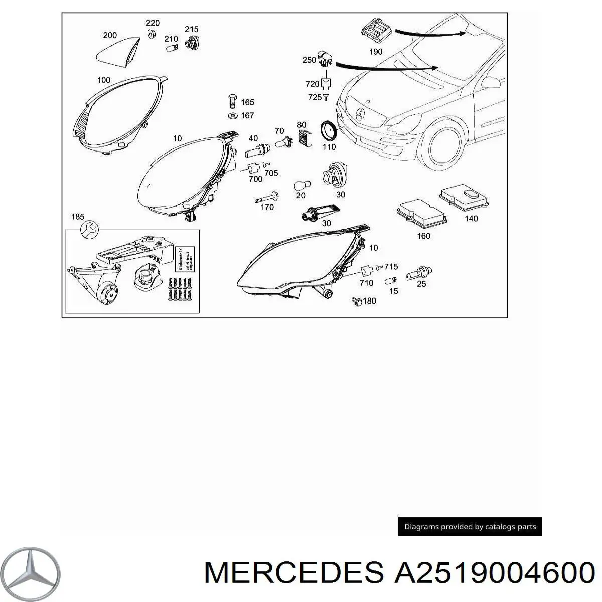  Mercedes A2519004600 ціна, від 131.85 USD