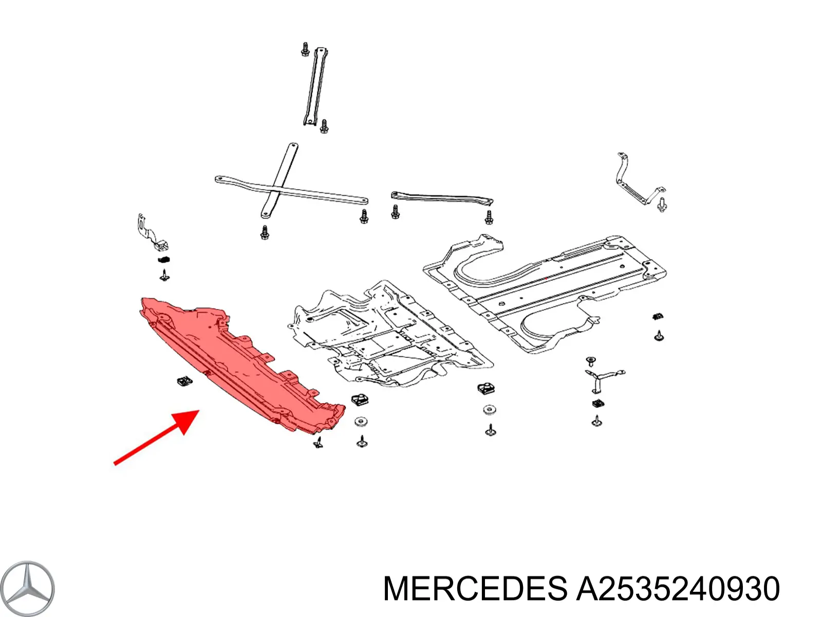 A2535240930 Mercedes Захист піддона двигуна