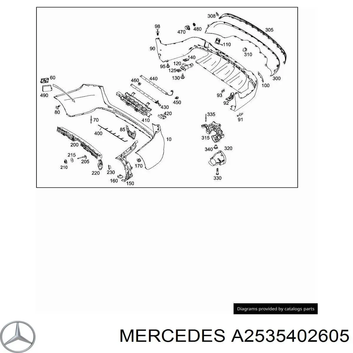  Mercedes A2535402605 ціна, від 69.68 USD