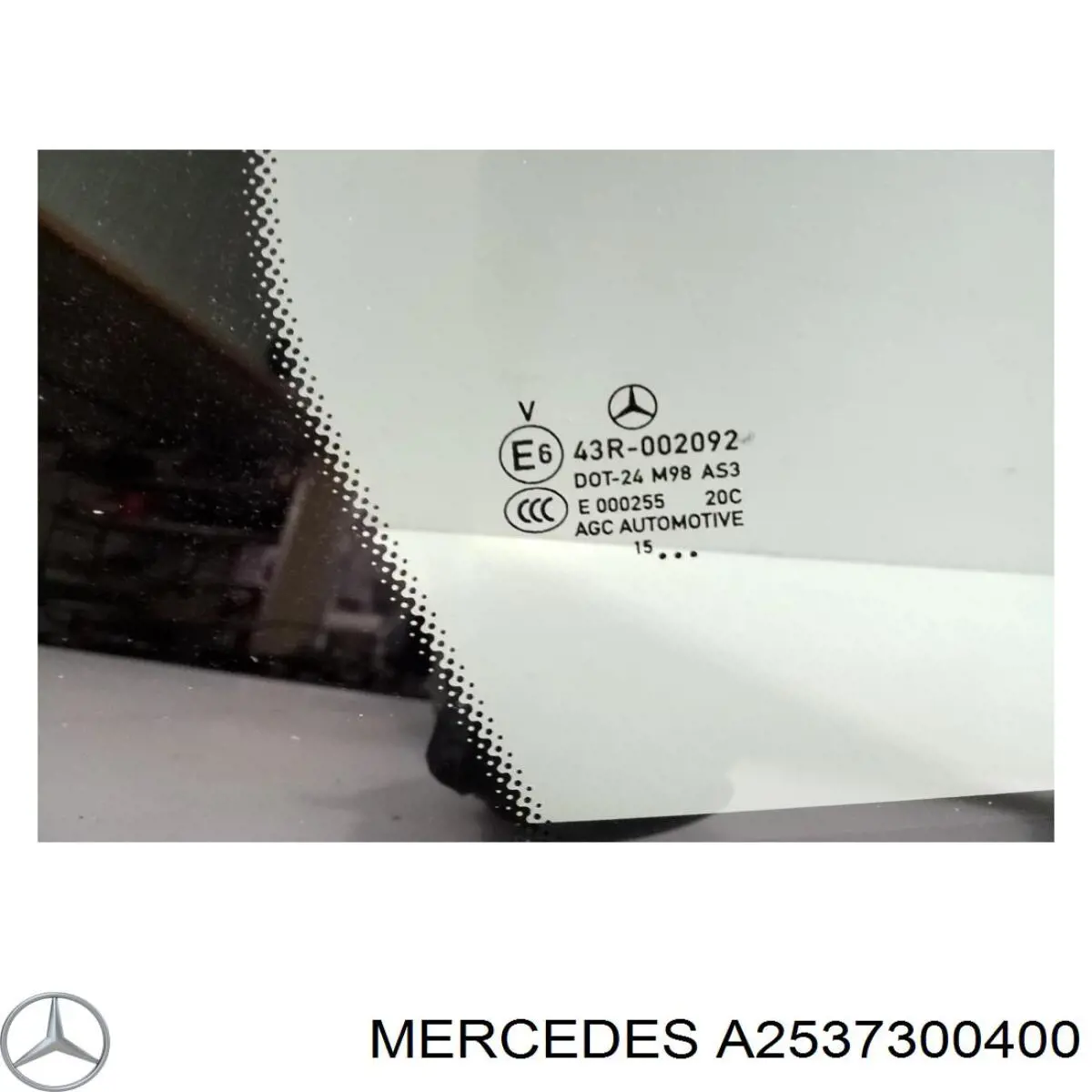 A2537300400 Mercedes Скло-кватирка двері, задній, правій