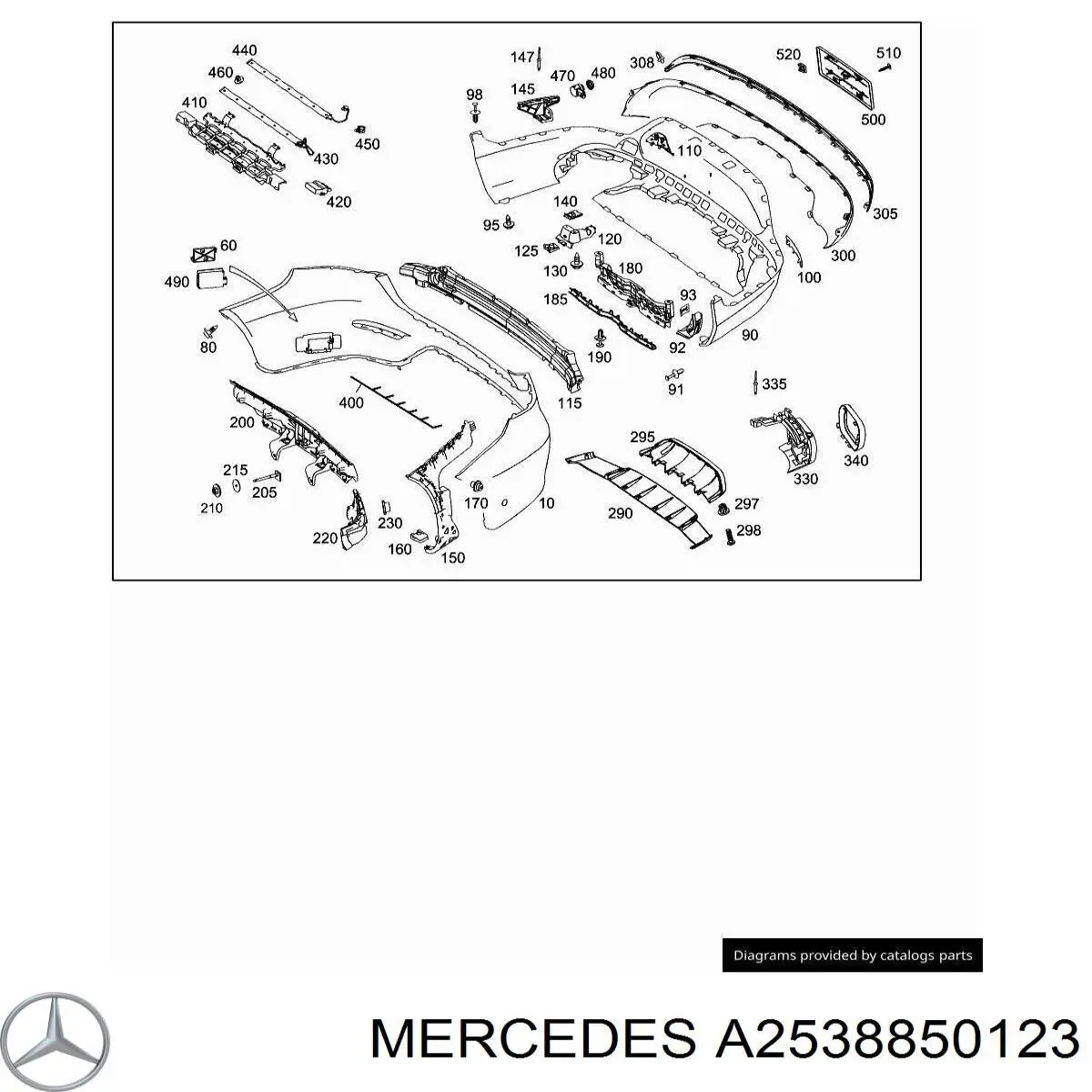  Mercedes A2538850123 ціна, від 72.67 USD