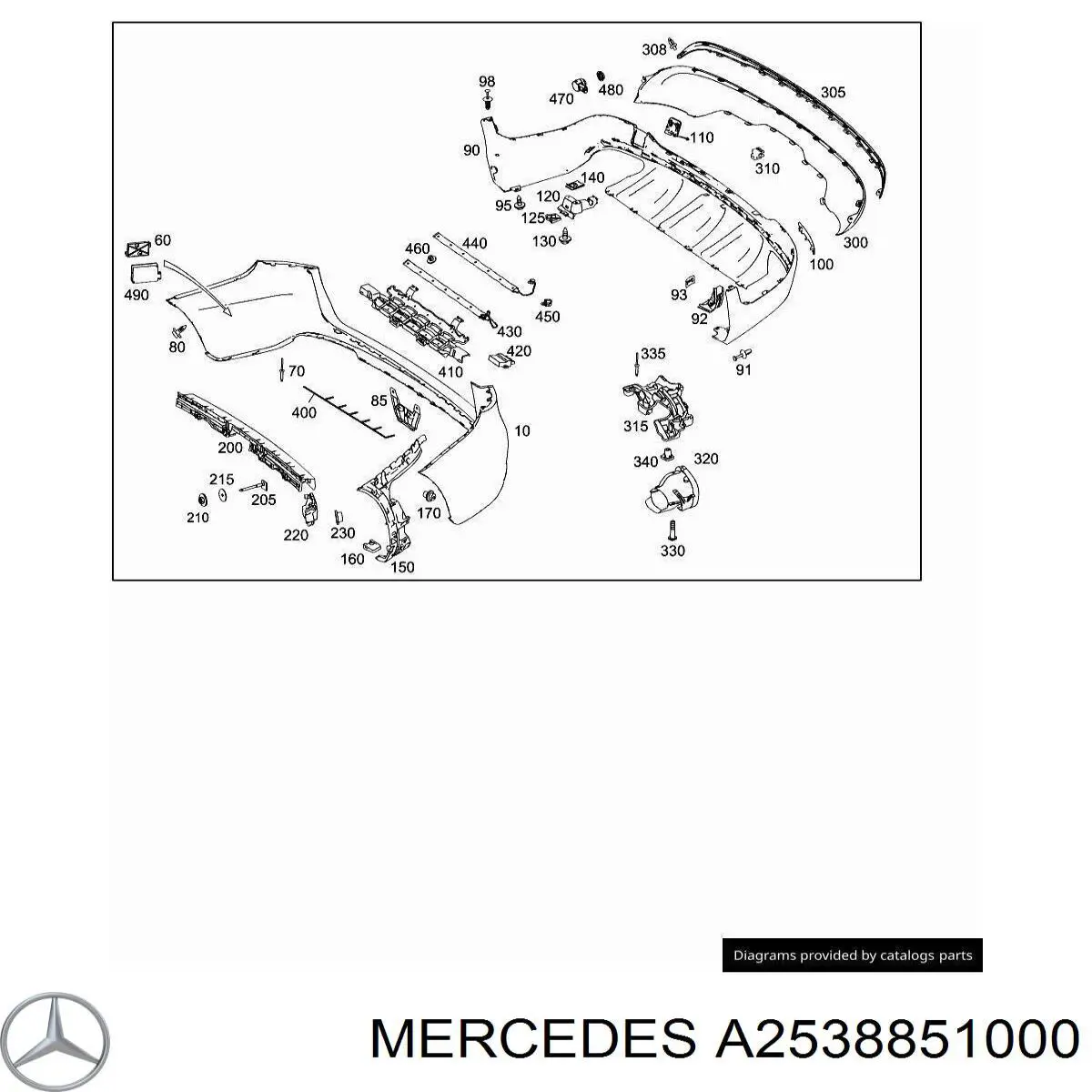  Mercedes A2538851000 ціна, від 63.15 USD
