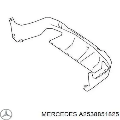 Кожух бампера заднього Mercedes A2538851825 ціна, від 42.30 USD