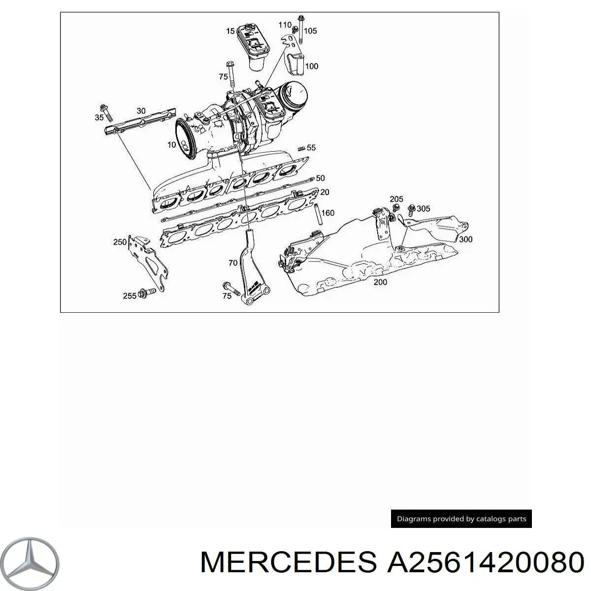 Купити A2561420080 Mercedes Прокладка колектора