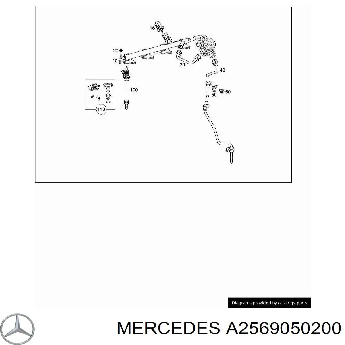 Датчик тиску палива Mercedes A2569050200 ціна, від 59.30 USD