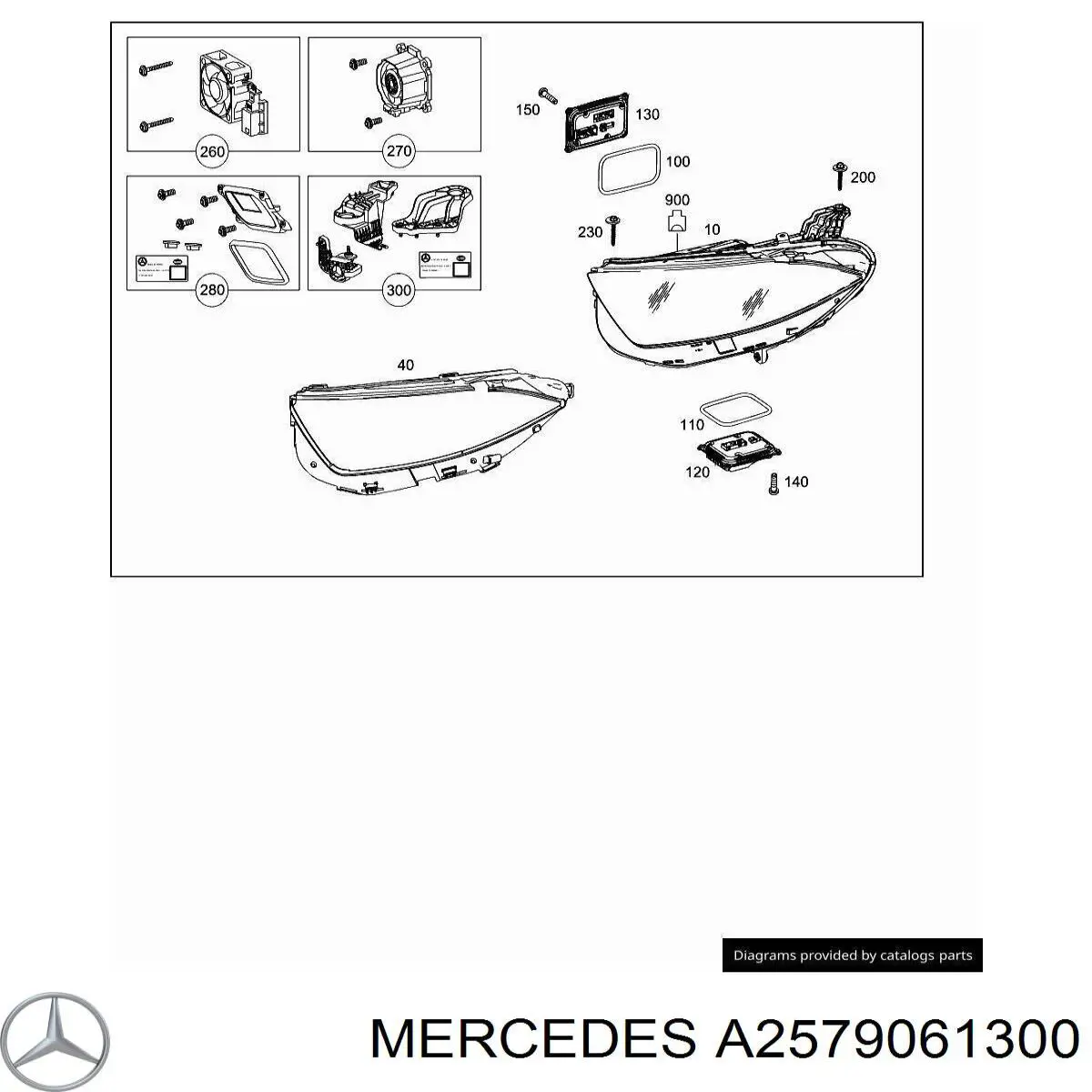A2579061300 Mercedes Фара дальнього світла в зборі
