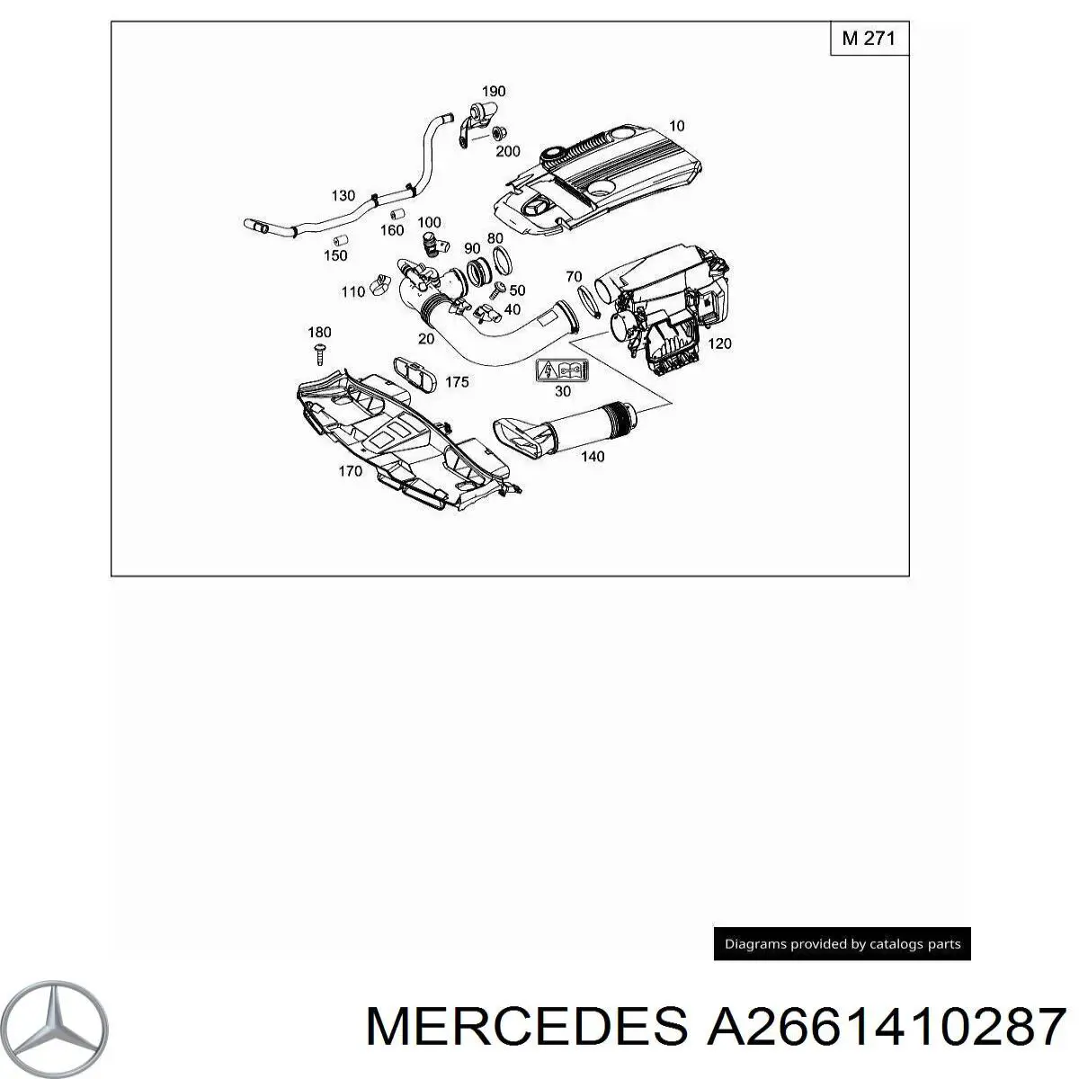 Кронштейн повітряного фільтра A2661410287 Mercedes