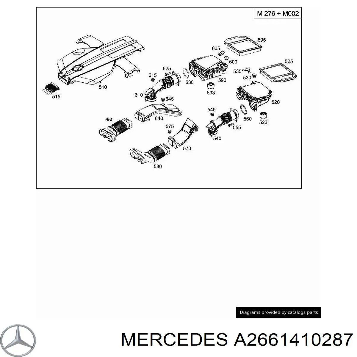 Кронштейн повітряного фільтра Mercedes A2661410287 ціна, від 2.70 USD