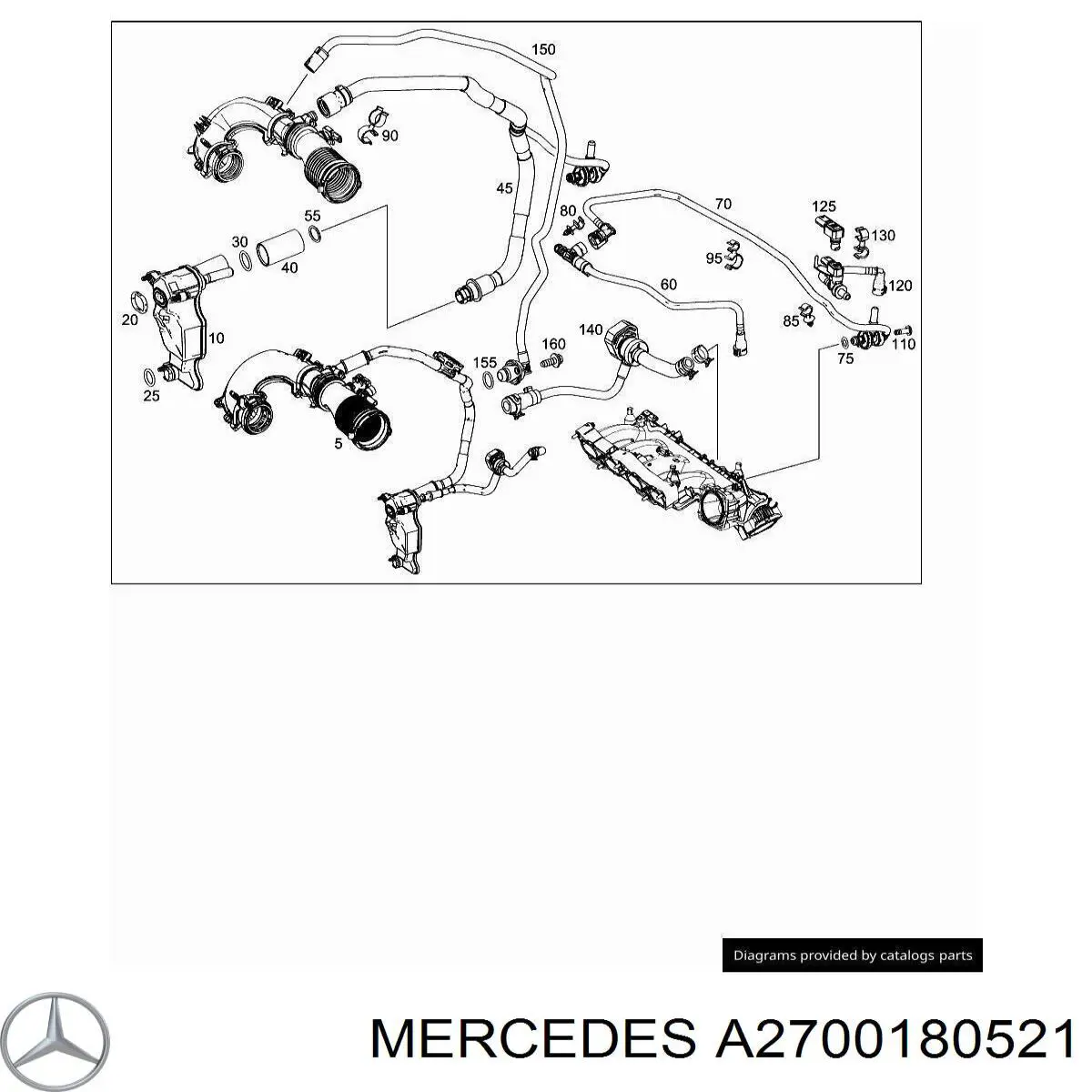  Mercedes A2700180521 ціна, від 108.70 USD