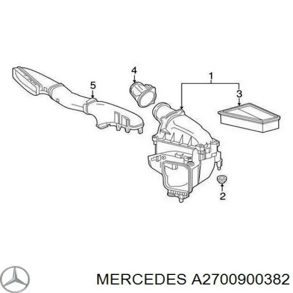  Повітрозабірник повітряного фільтра Mercedes A 