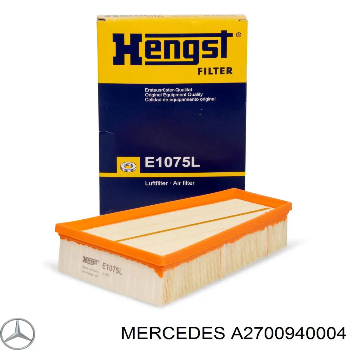A2700940004 Mercedes Повітряний фільтр двигуна