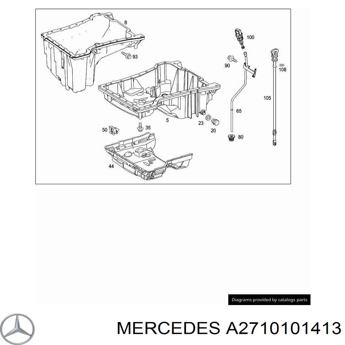 Піддон двигуна Mercedes A2710101413 ціна, від 73.40 USD