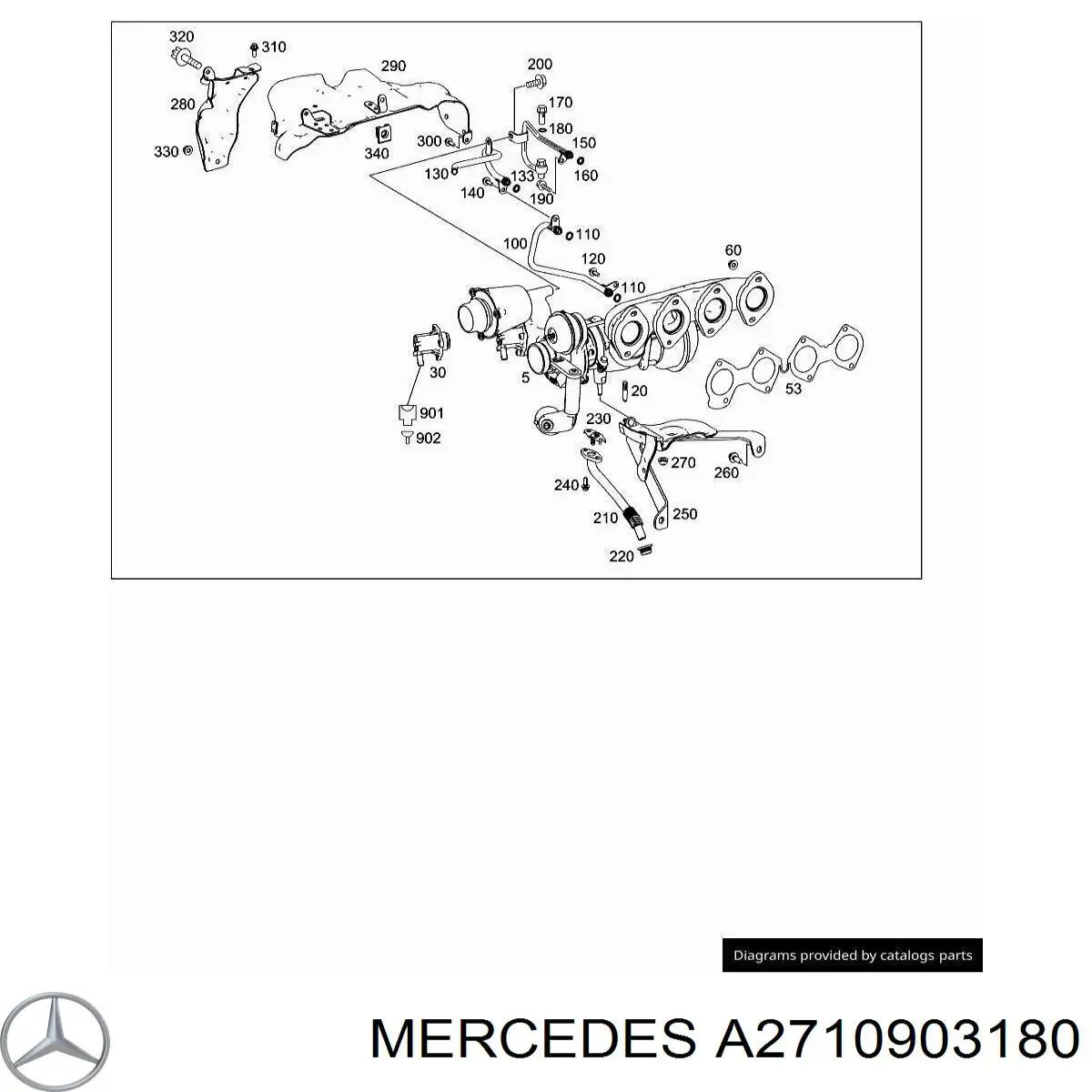 Купити A2710903180 Mercedes Турбіна