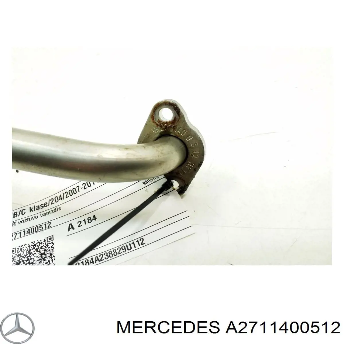 Купити A2711400512 Mercedes Патрубок системи рециркуляції ОГ EGR