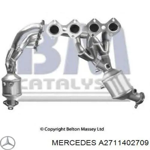 Колектор випускний, правий A2711402009 Mercedes