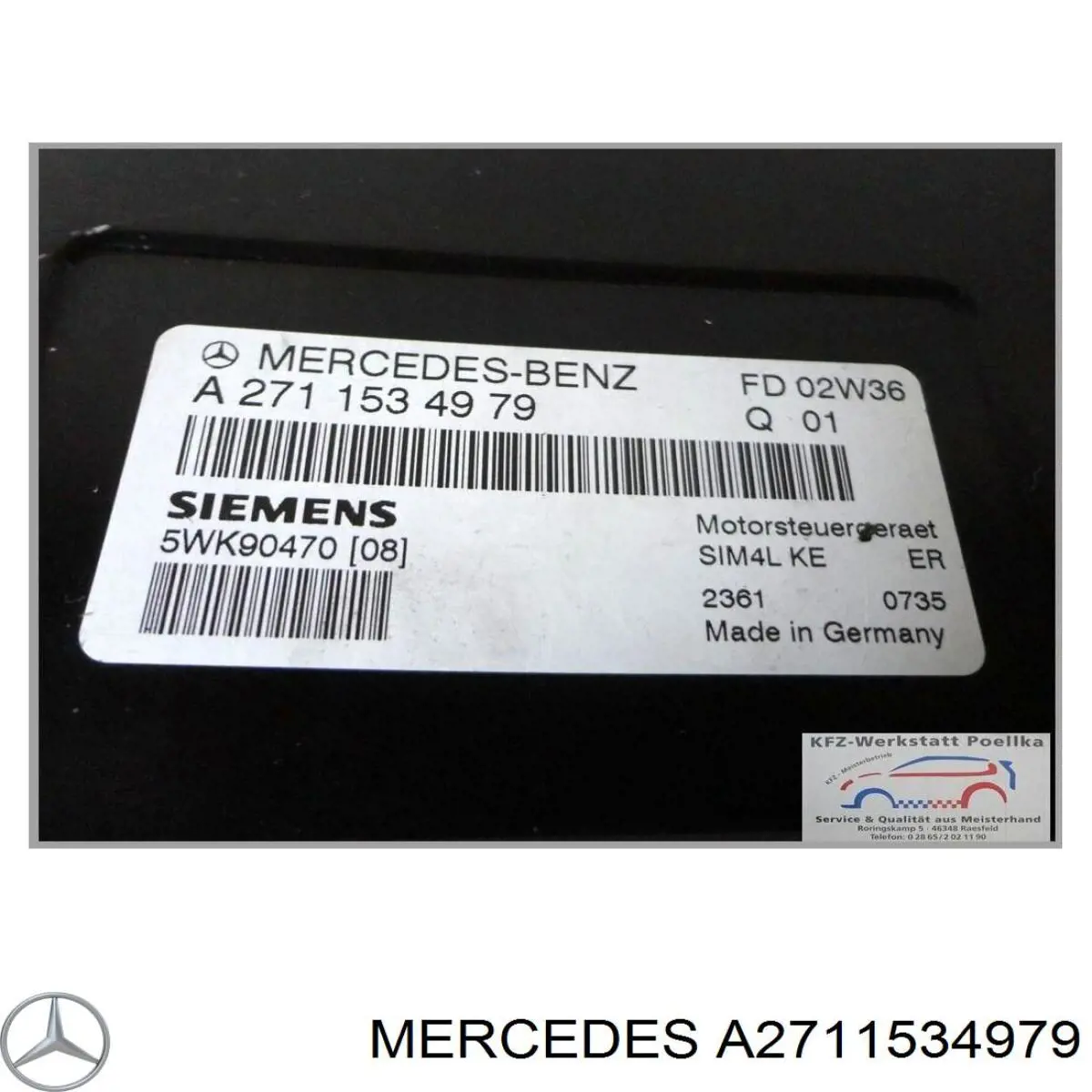 Купити A2711534979 Mercedes Модуль управління двигуном