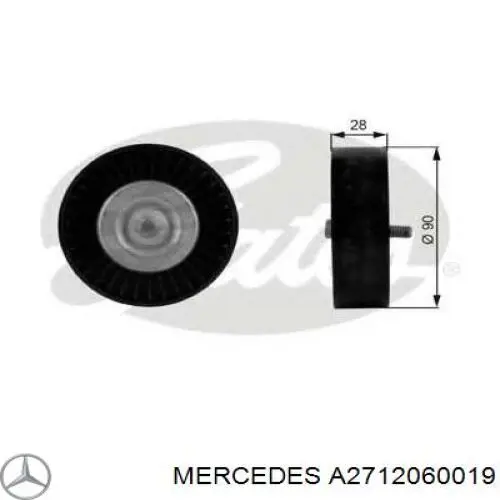 A2712060019 Mercedes ролик приводного ременя, паразитний
