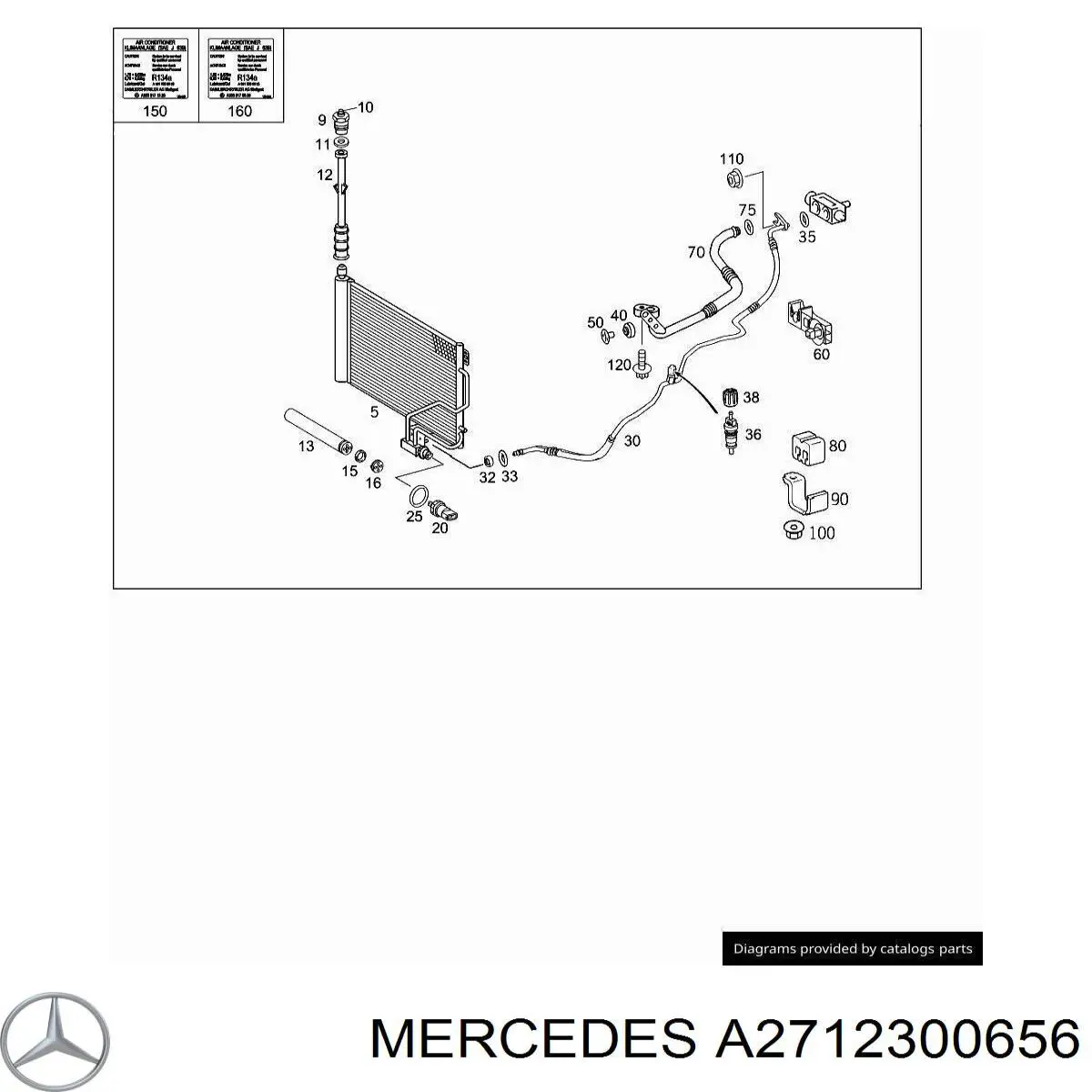  Mercedes A2712300656 ціна, від 43.93 USD