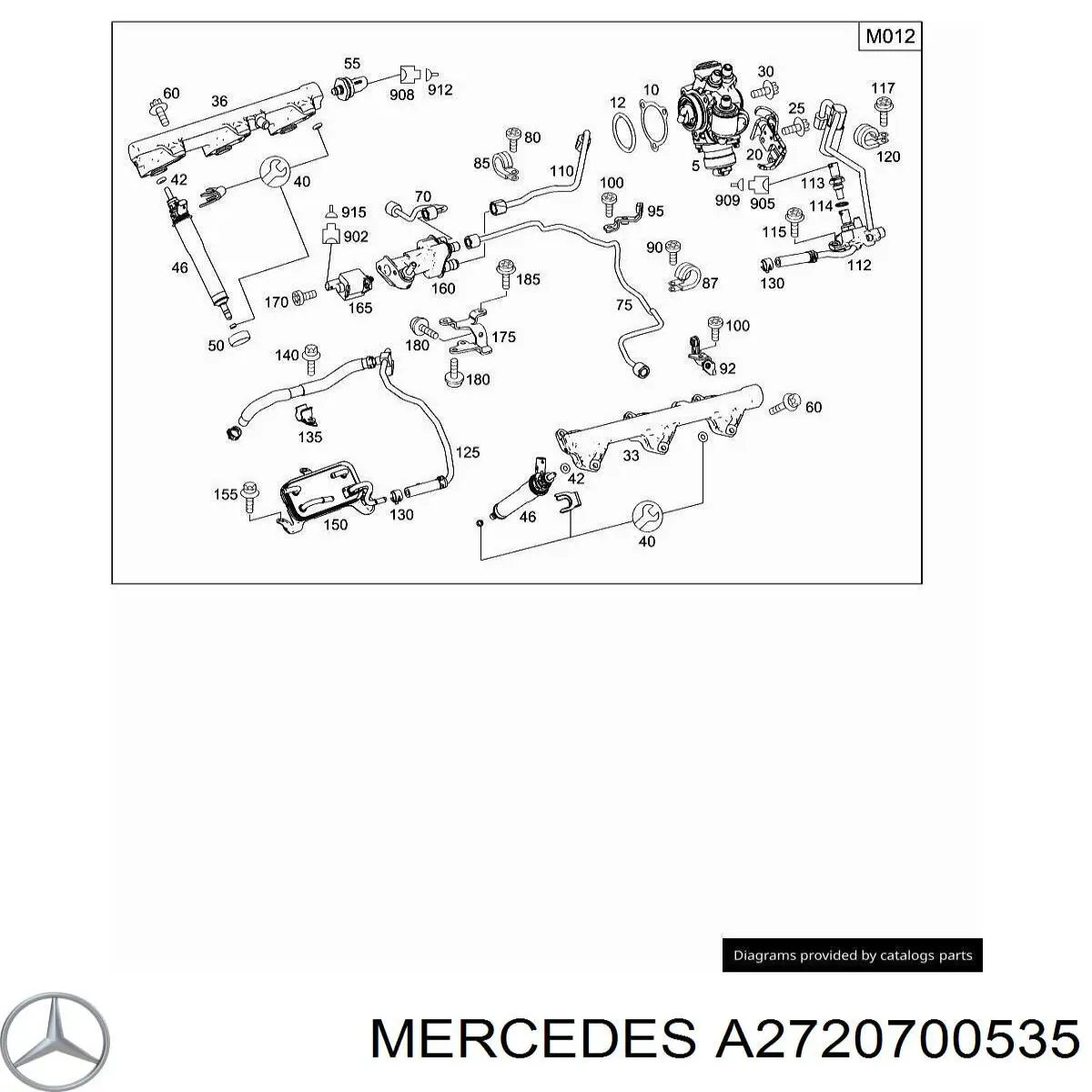  Mercedes A2720700535 ціна, від 228.56 USD