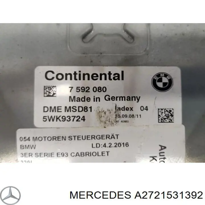 A2721531392 Mercedes 