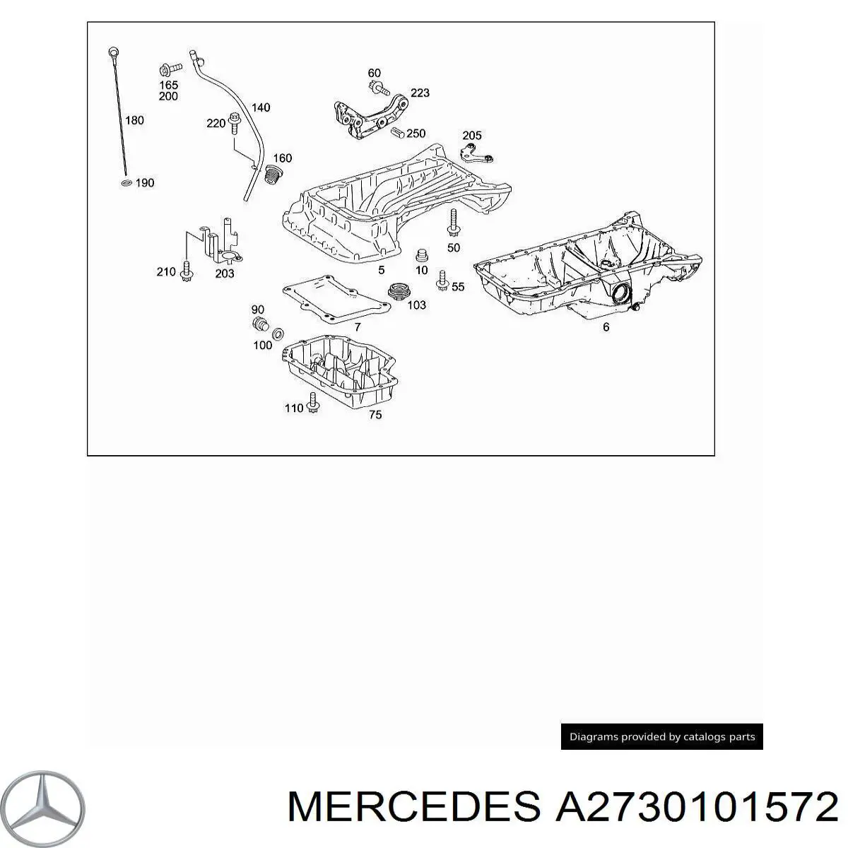 Щуп-індикатор рівня масла в двигуні Mercedes A2730101572 ціна, від 6.10 USD