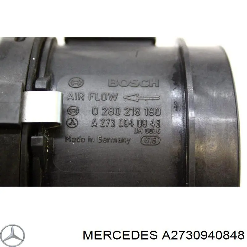 Датчик масової витрати повітря Mercedes A2730940848 ціна, від 59.30 USD