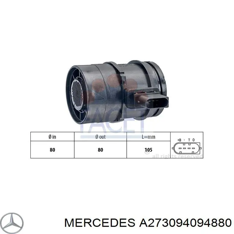 Купити A273094094880 Mercedes Повітромір