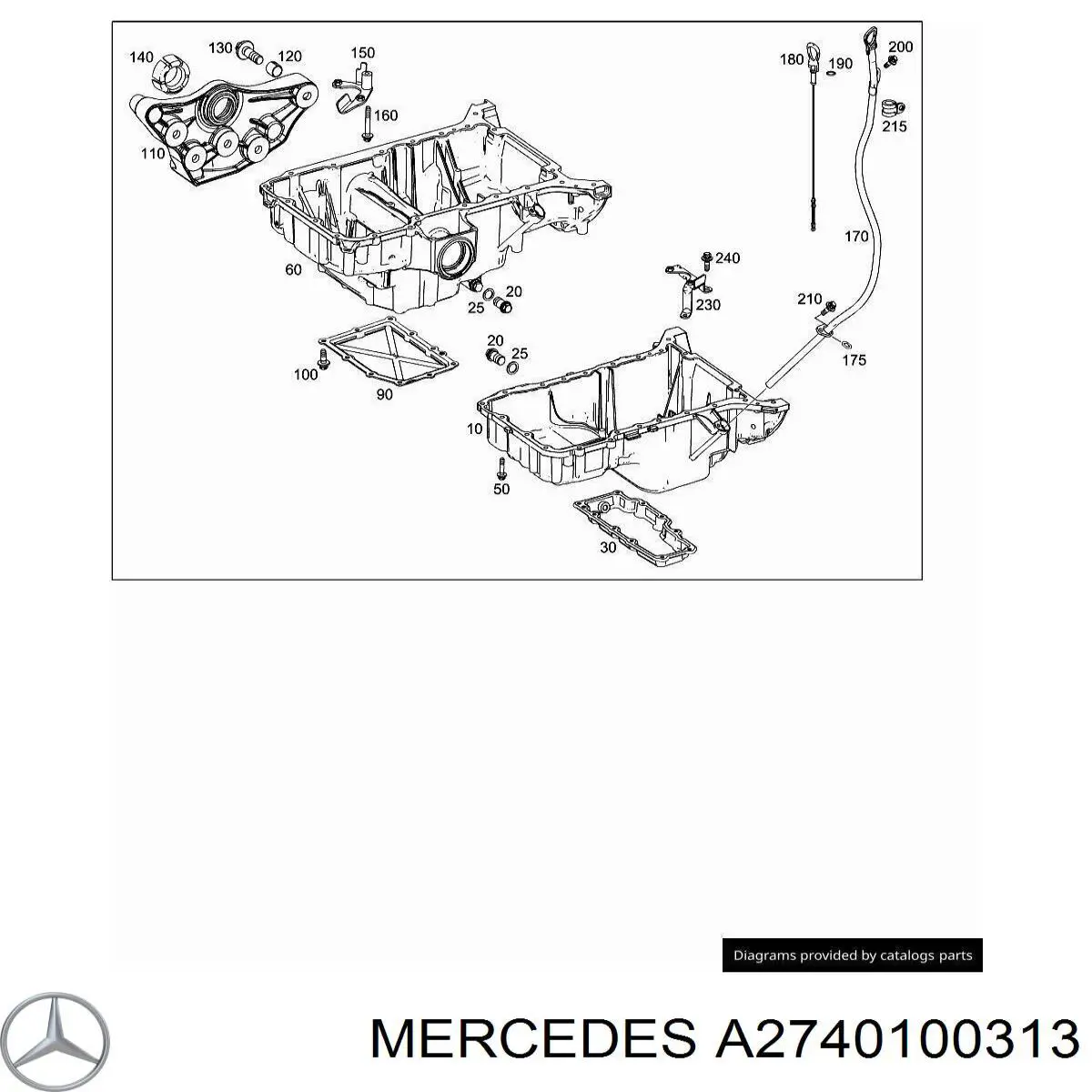 A2740100313 Mercedes Картер масляний