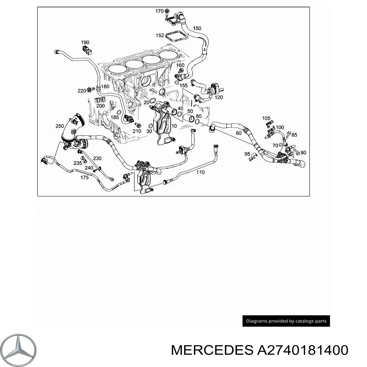 A2740181400 Mercedes Шланг повітряний вентиляції картера