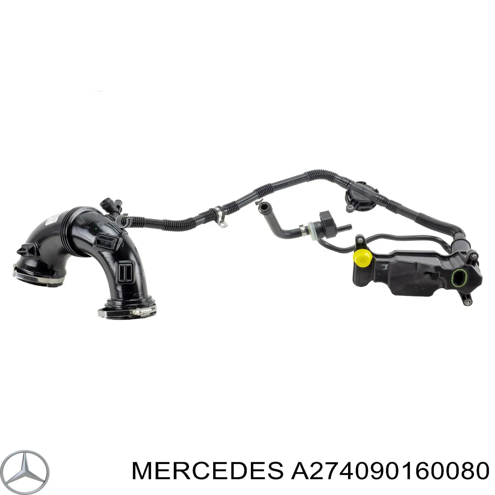 Патрубок повітряний, вхід в турбіну (наддув) Mercedes A274090550080 ціна, від 197.27 USD