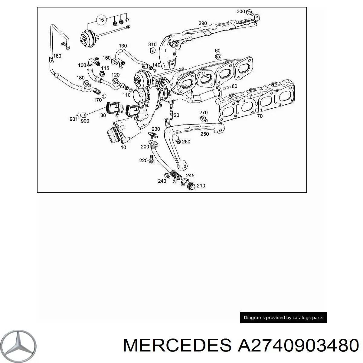 Турбіна Mercedes A2740903480 ціна, від 1114.77 USD