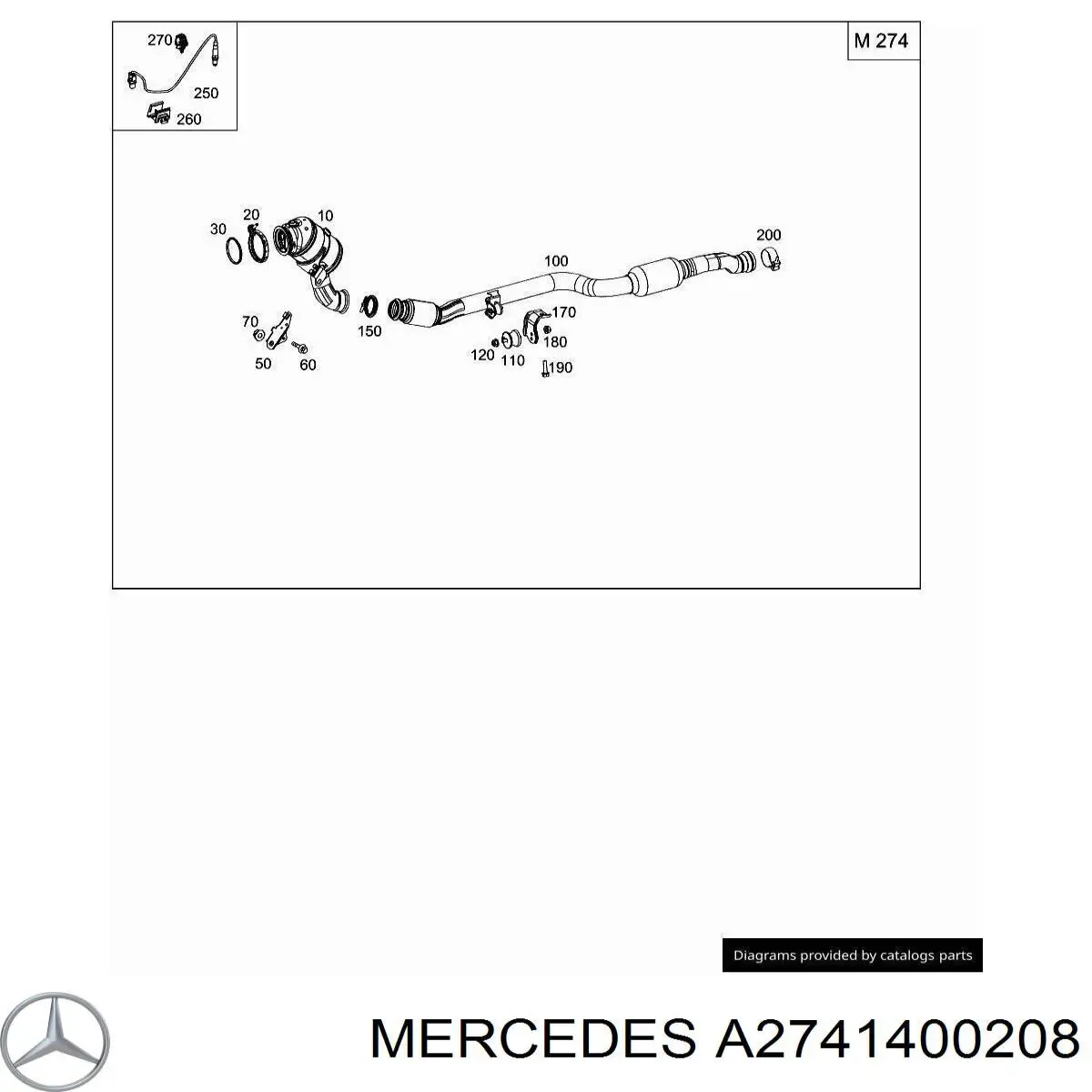 Купити A2741400208 Mercedes Перетворювач відпрацьованих газів