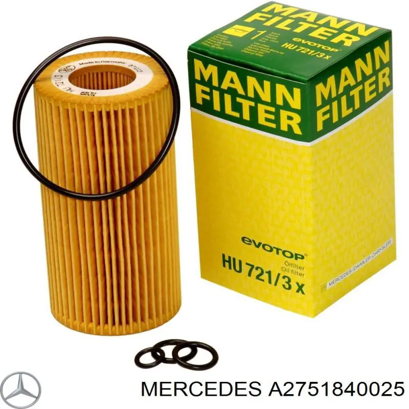Масляний фільтр двигуна Mercedes A2751840025 ціна, від 12.66 USD