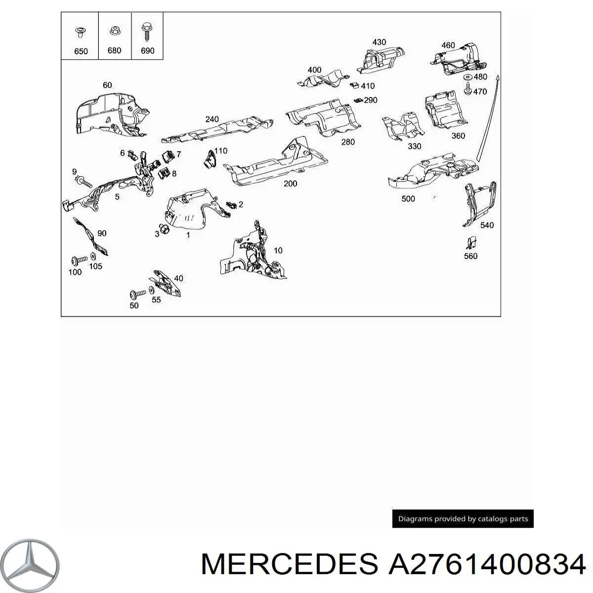  Mercedes A2761400834 ціна, від 19.00 USD