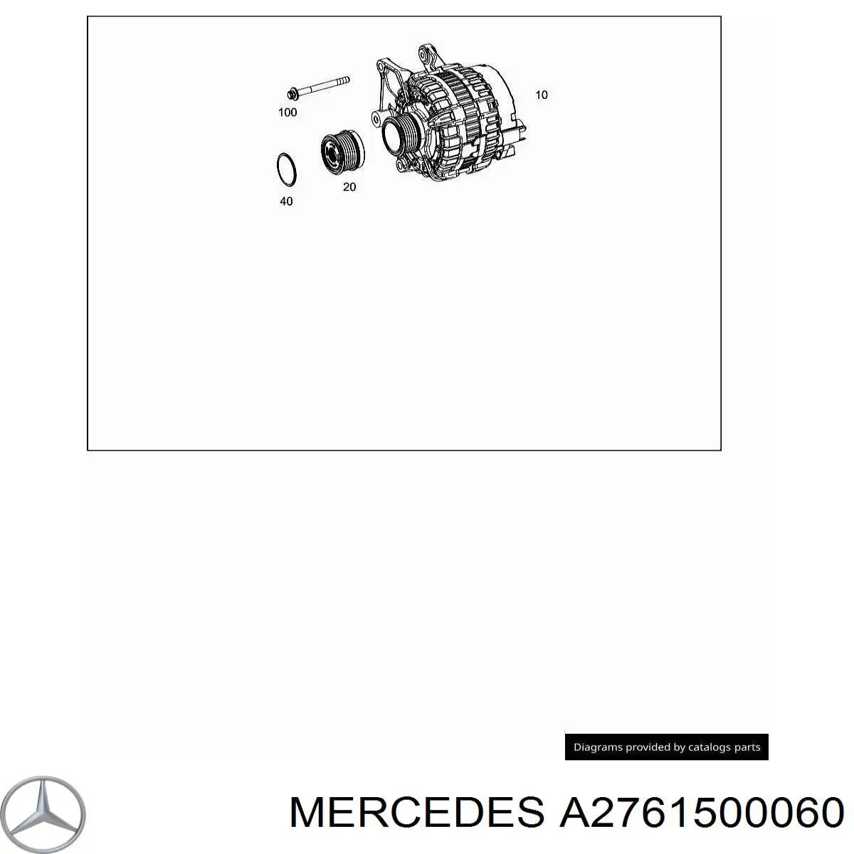 A2761500060 Mercedes шків генератора