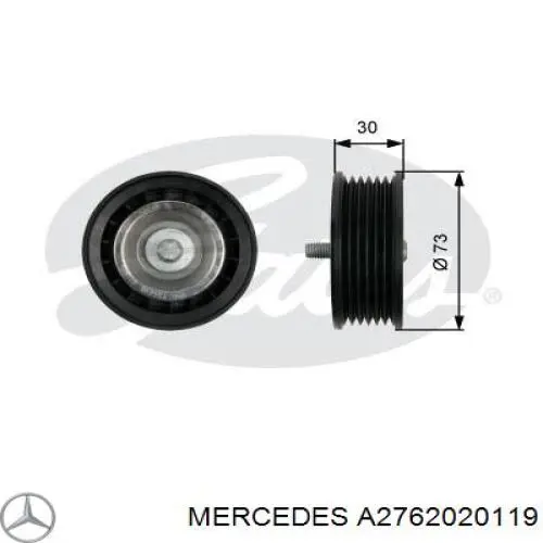 2762020119 Mercedes ролик приводного ременя, паразитний